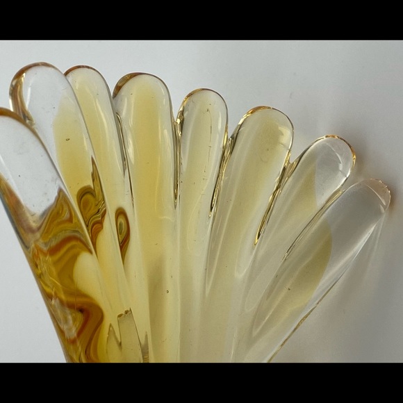 Amber Handblown Murano Glass Bird R Anatra Signed - Picture 13 of 14